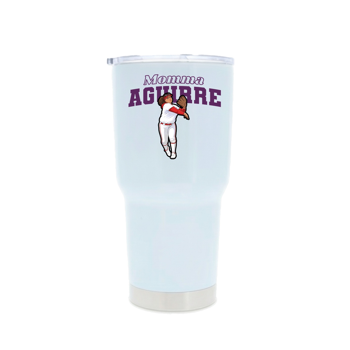 30oz Stainless Steel Tumbler — Mothers Day Block in White