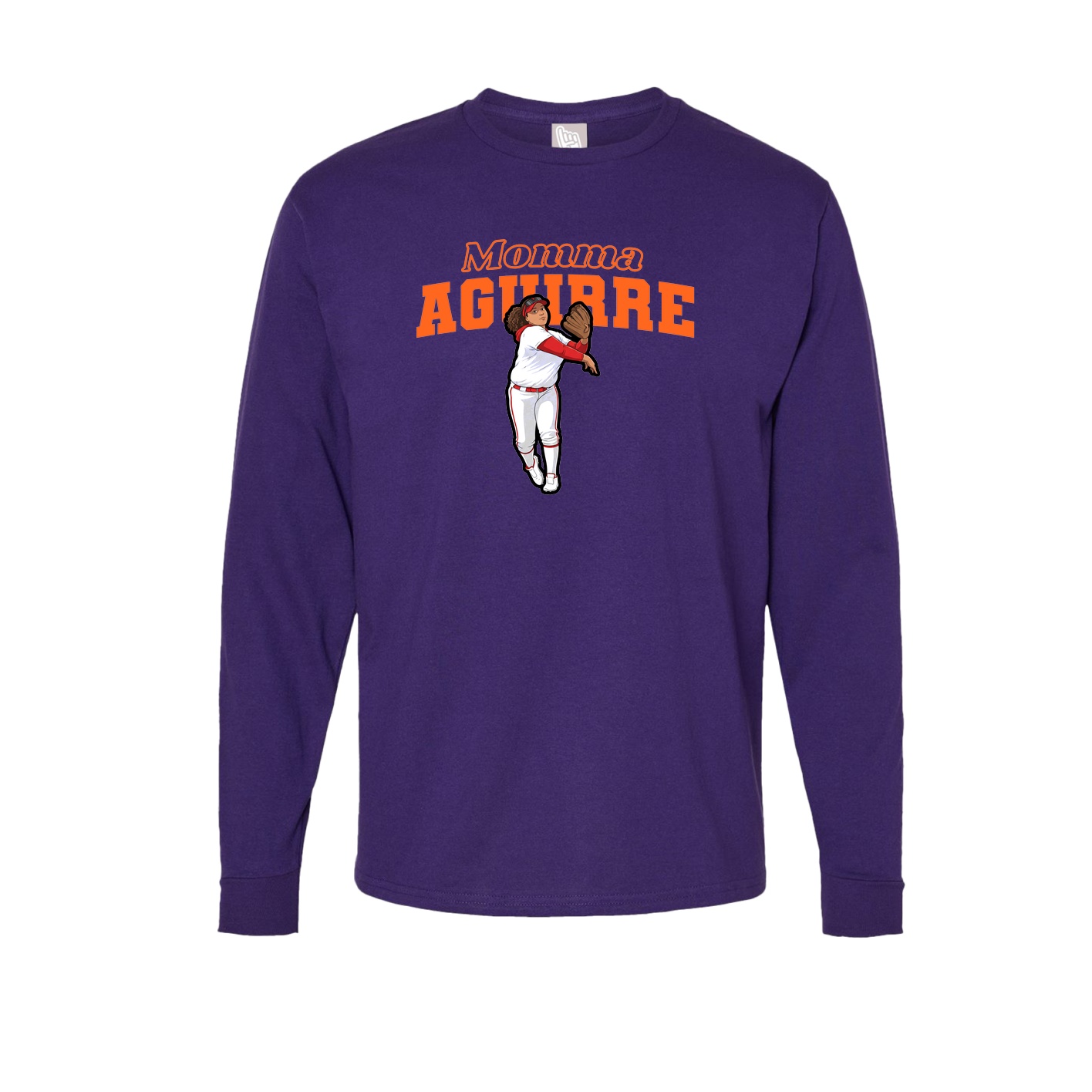Long Sleeve Tee — Mothers Day Block in Purple