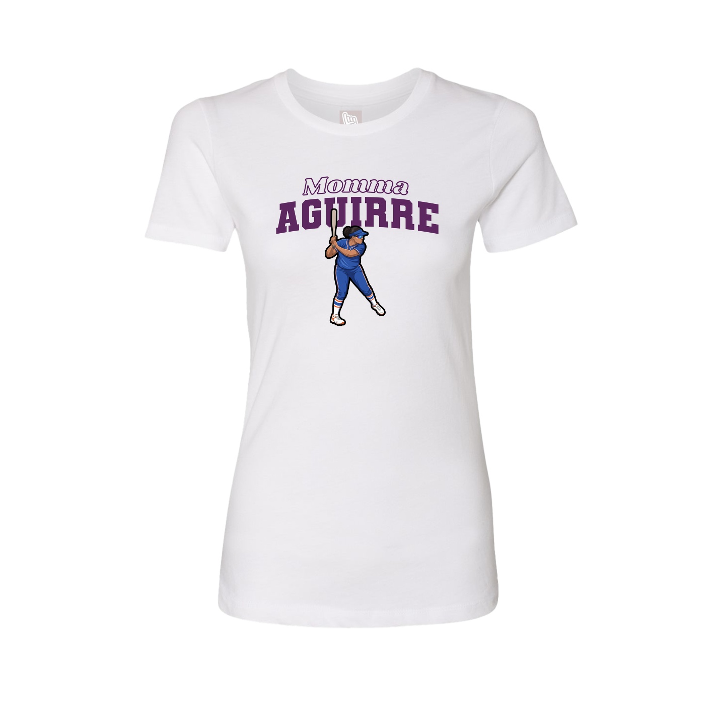 Womens Tee — Mothers Day Block in White
