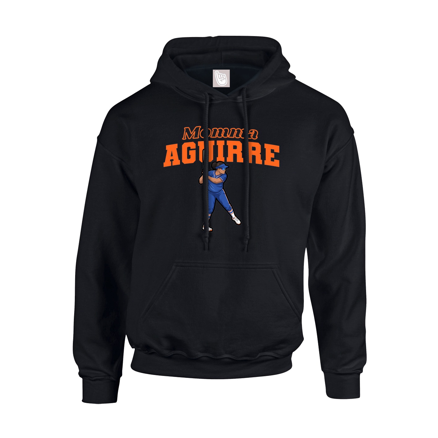 Youth Hoodie — Mothers Day Block in Black