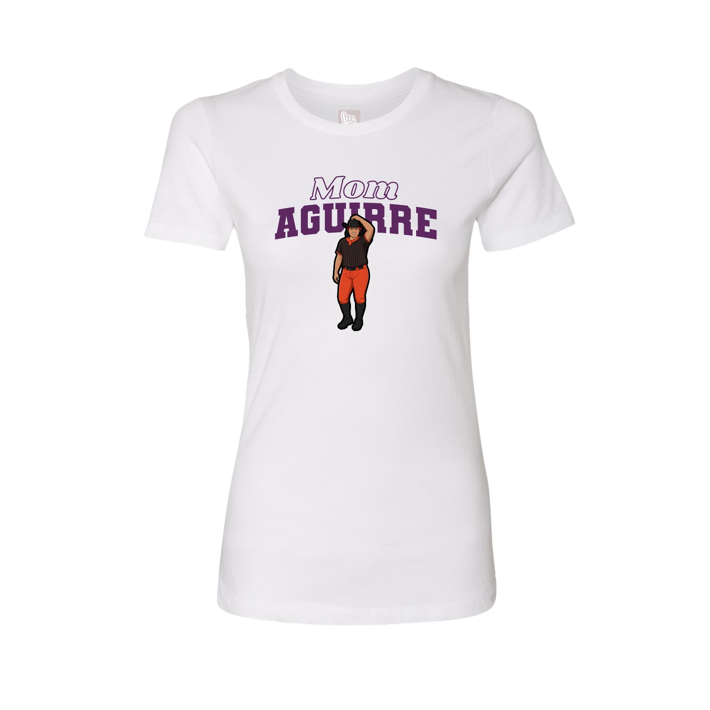 Womens Tee — Mothers Day Block in White