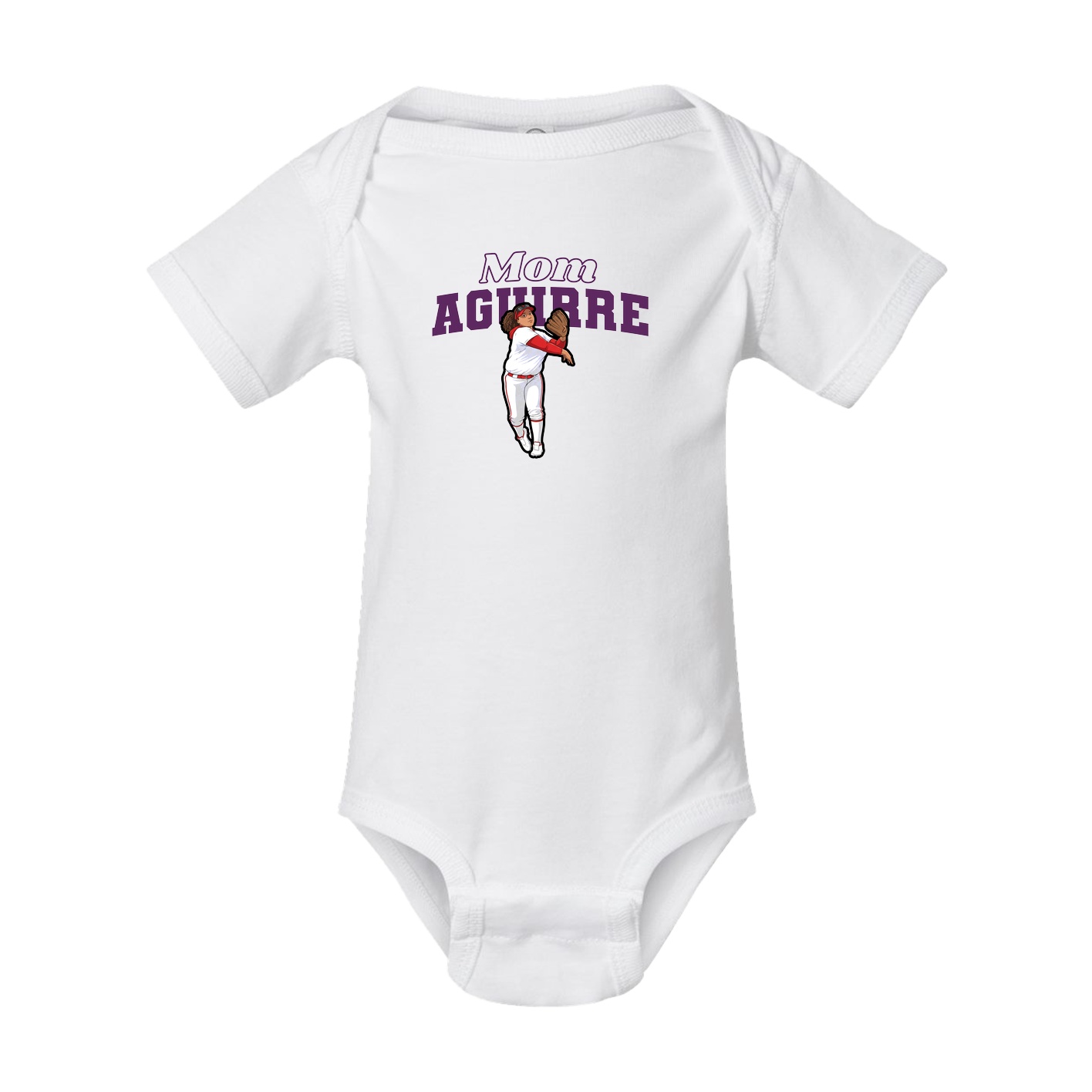 Baby Onesie — Mothers Day Block in White