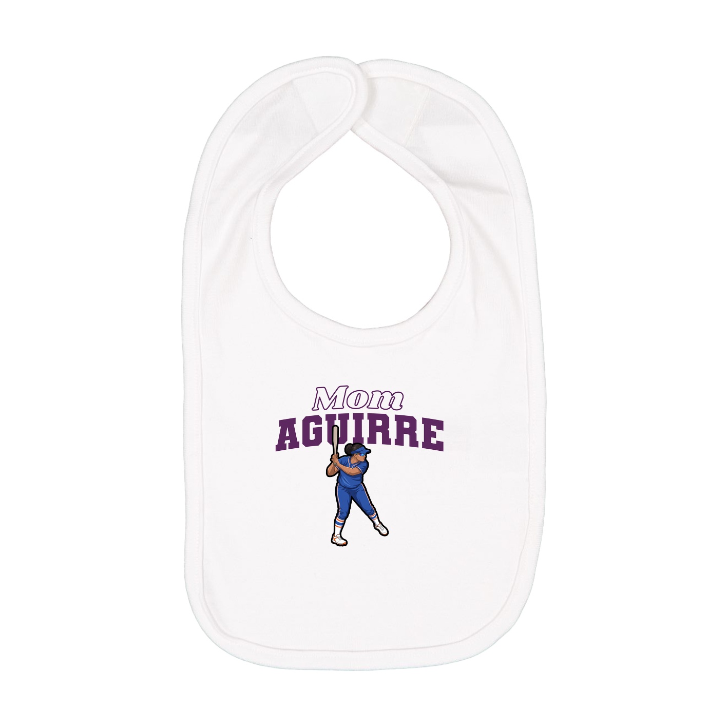 Infant Bib — Mothers Day Block in White