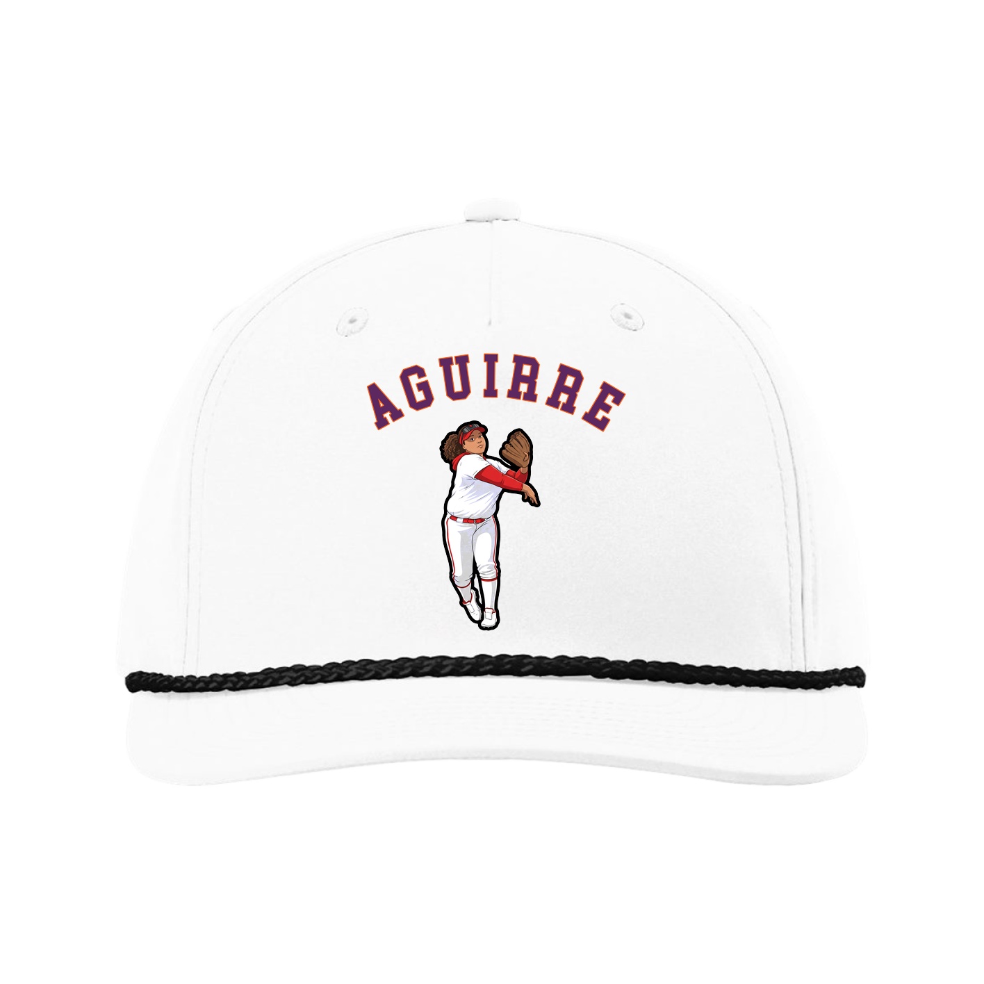 Five-Panel Classic Rope Cap — Shirsey Arch in White