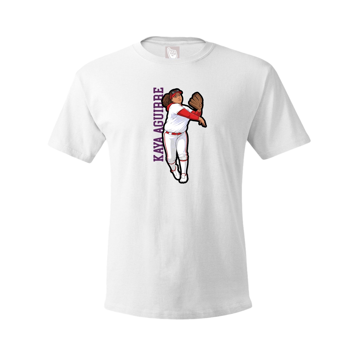 Tee — Name Vertical in White