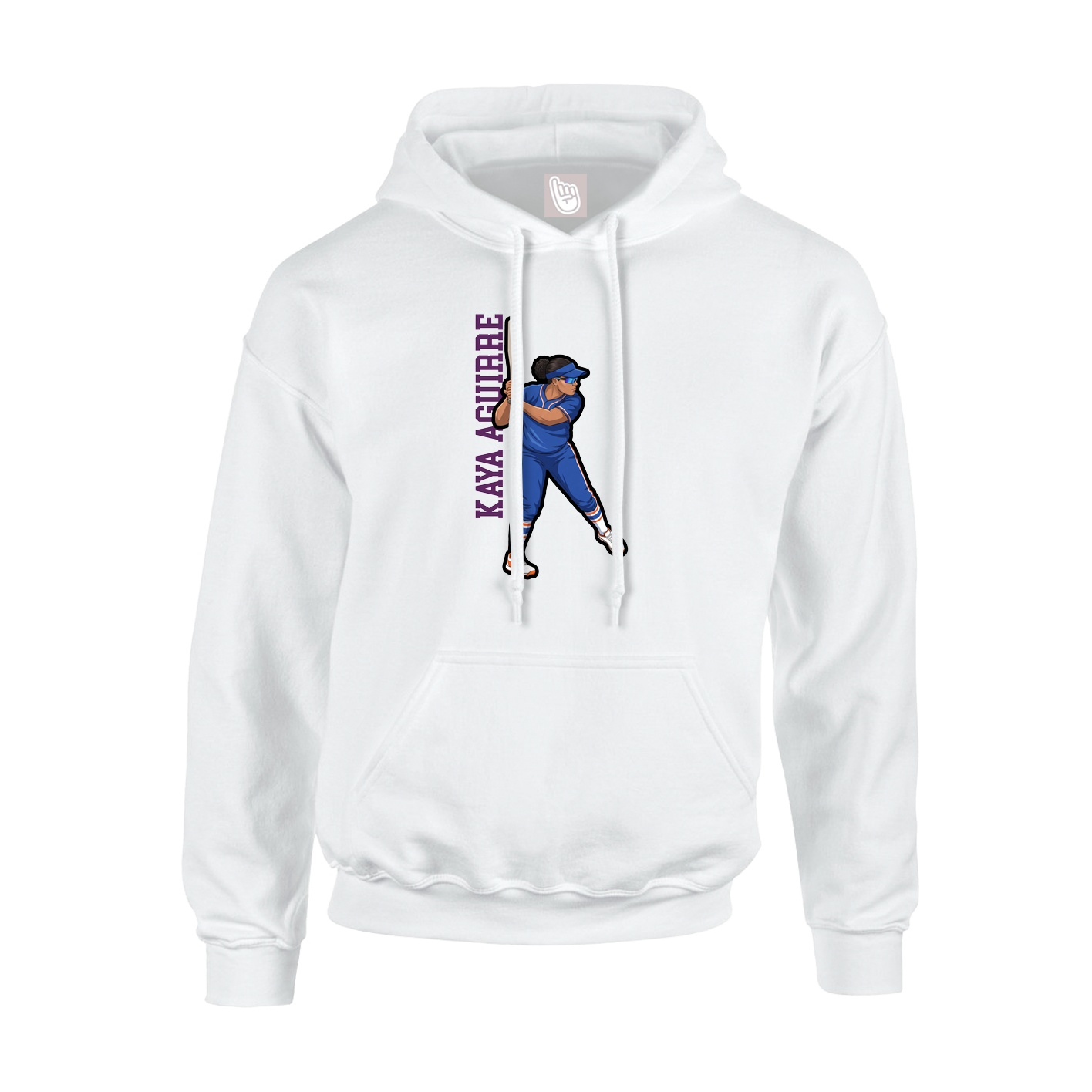 Hoodie — Name Vertical in White