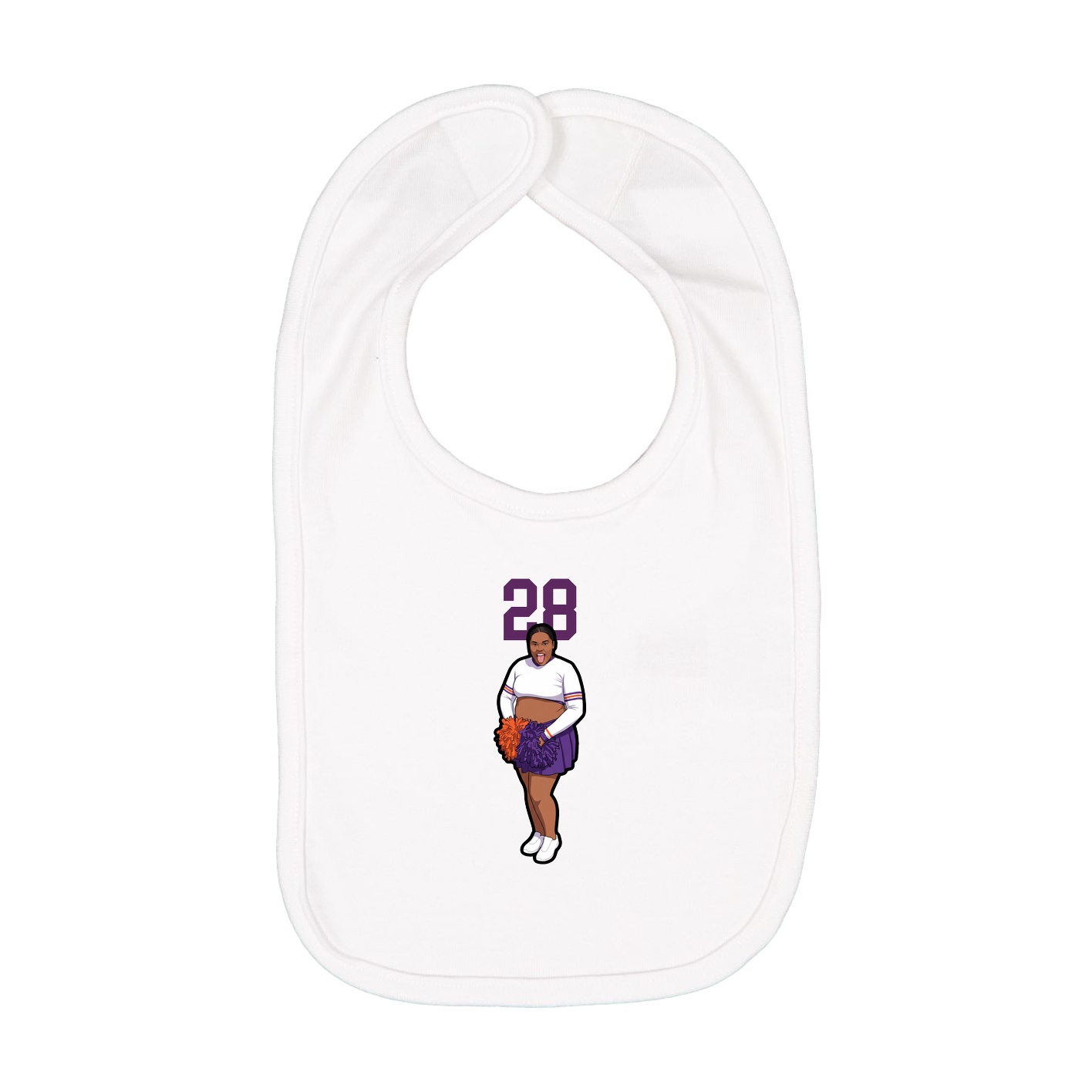 Infant Bib — Number Top in White