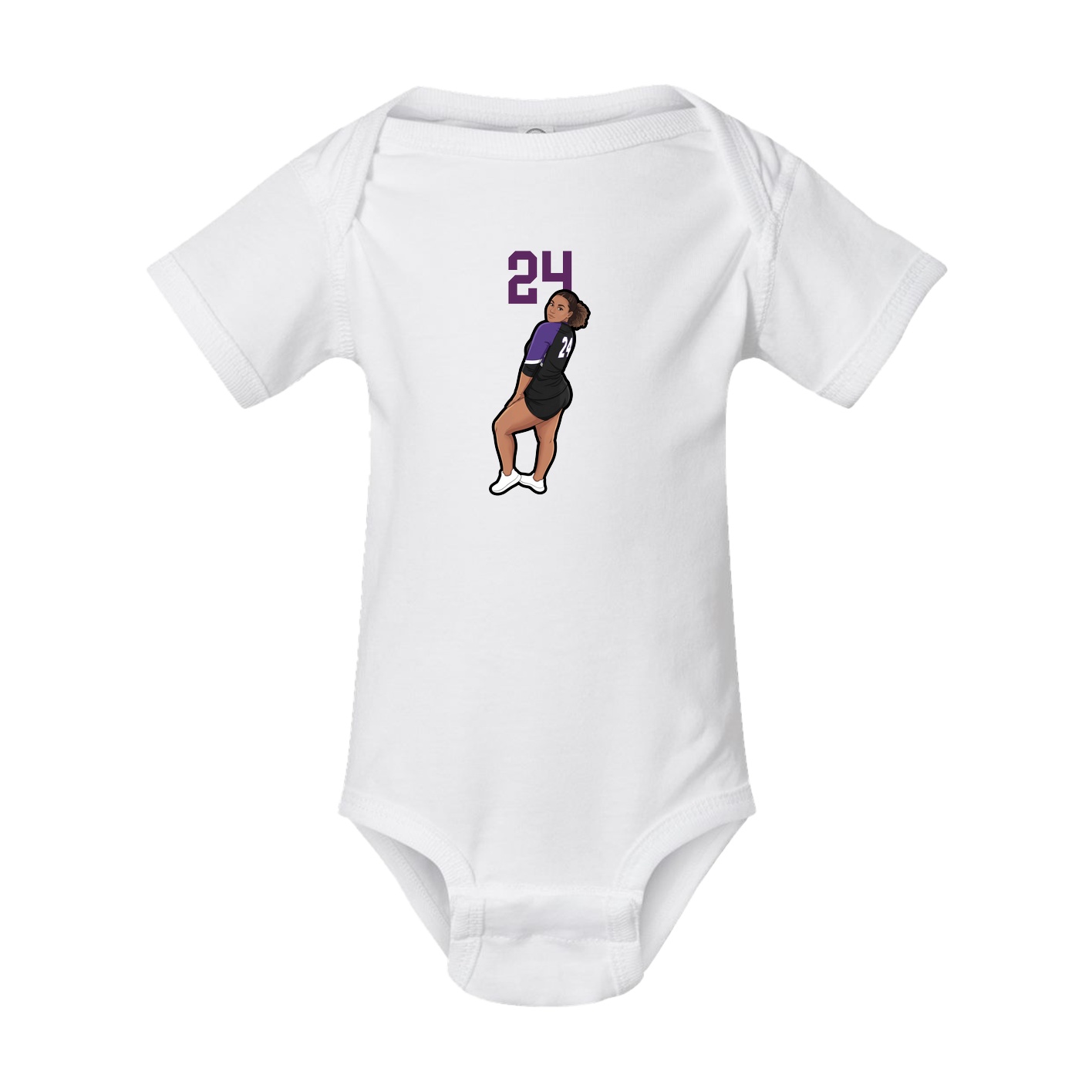 Baby Onesie — Number Top in White