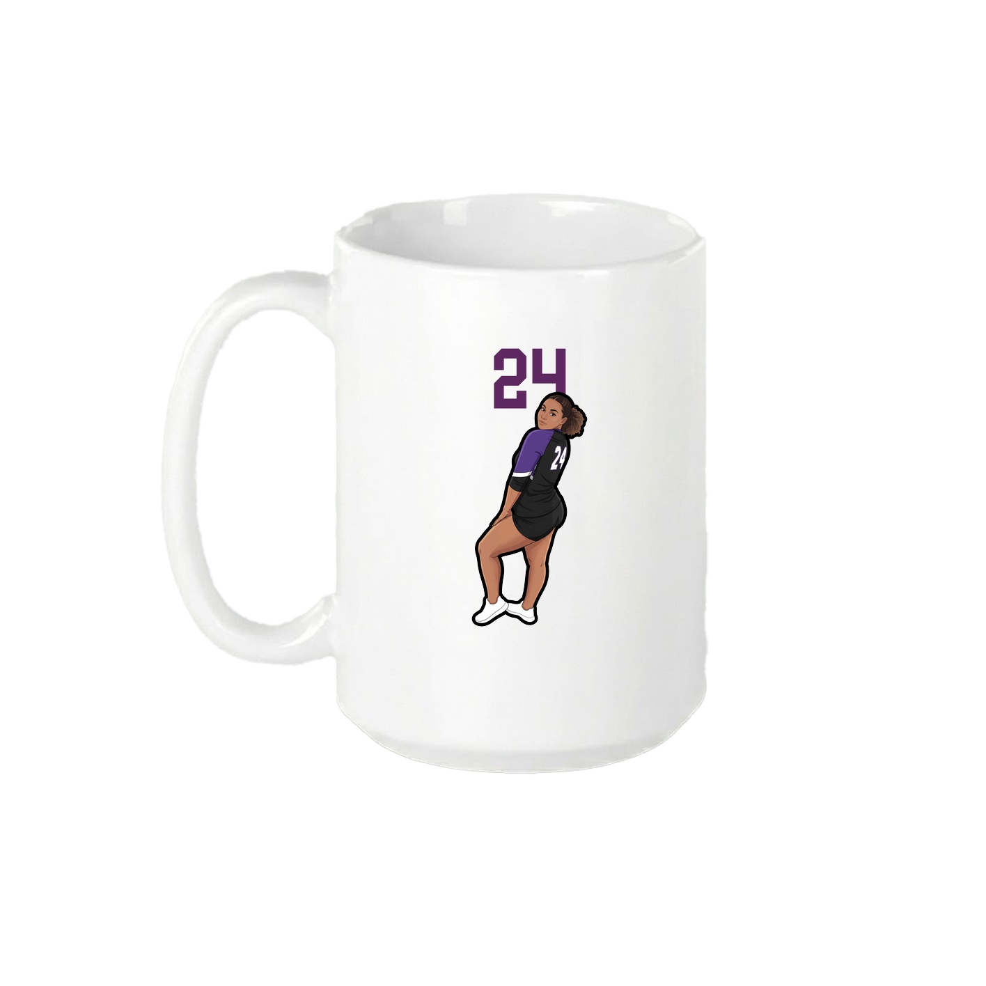 15oz Coffee Mug — Number Top in White