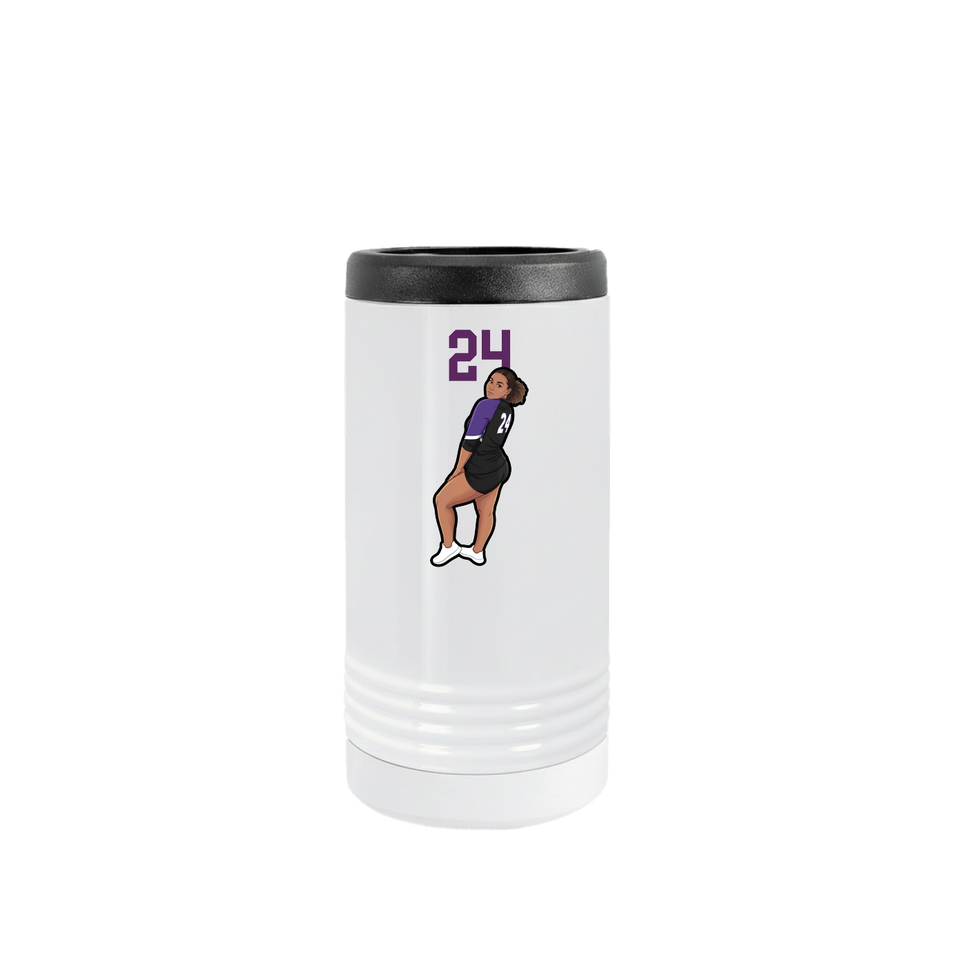 Slim Beverage Holder — Number Top in White