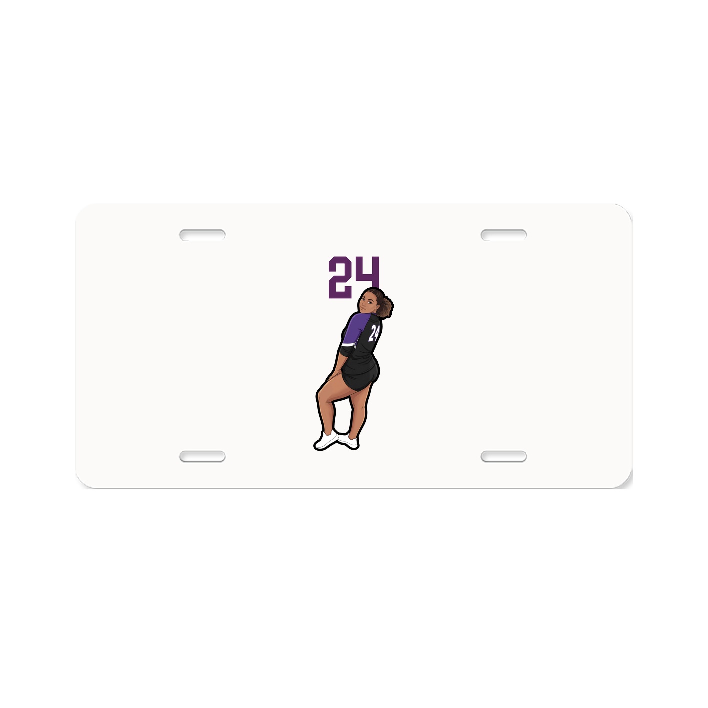 License Plate — Number Top in Classic