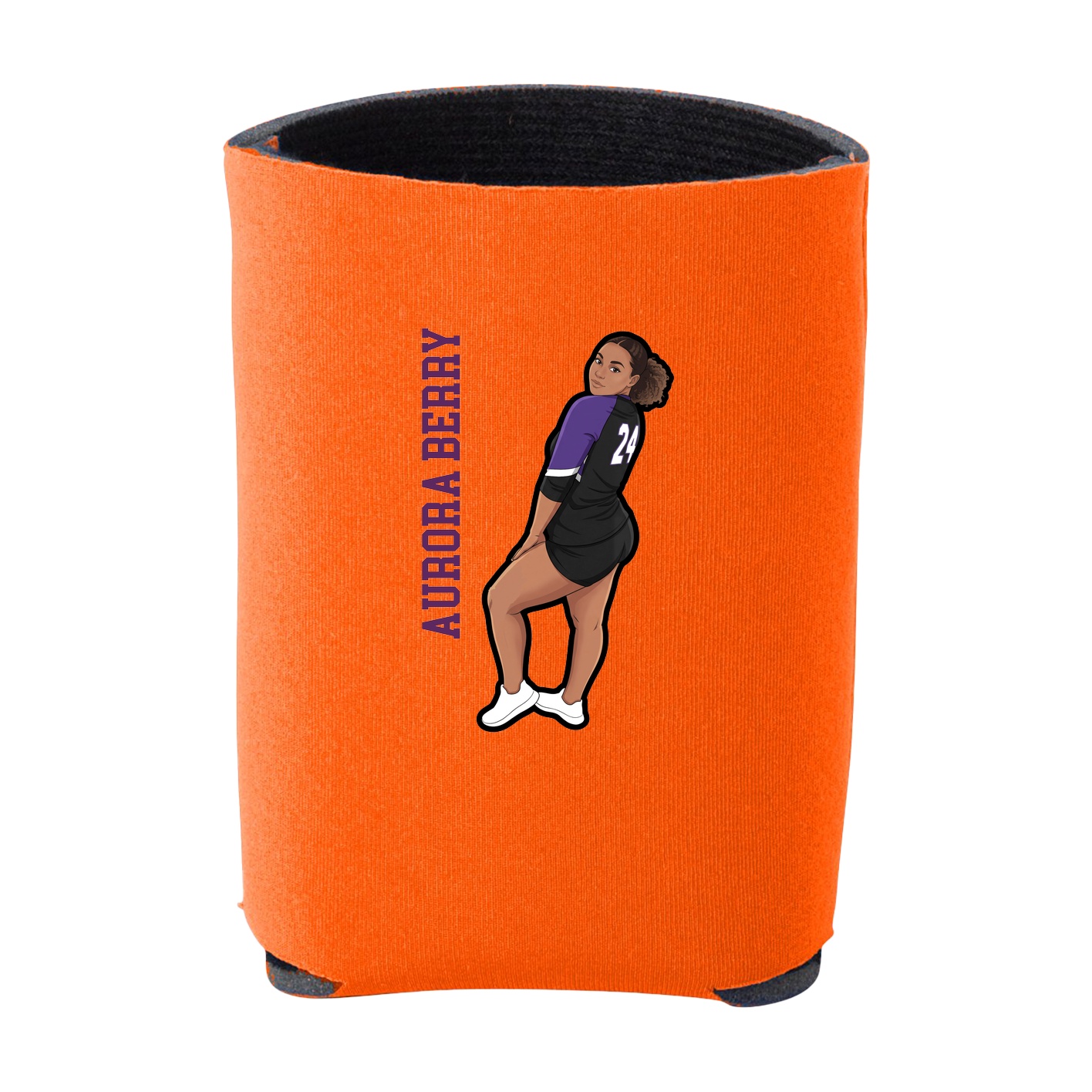 Can Holder — Name Vertical in Orange