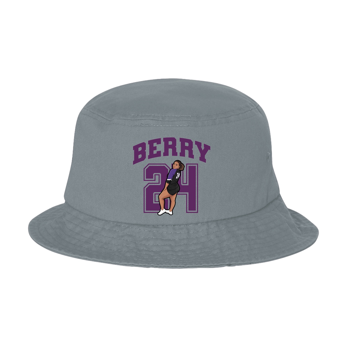 Bucket Cap — Number in Grey