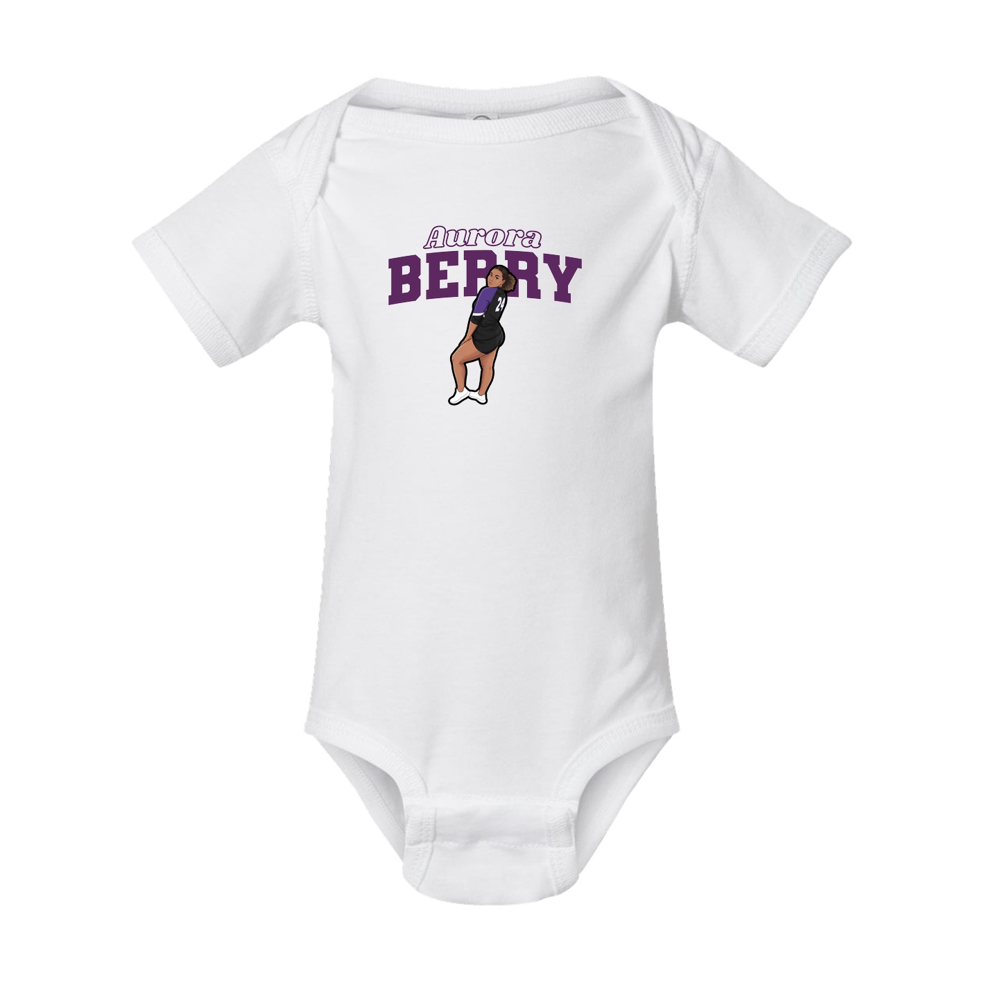 Baby Onesie — Name Arch in White