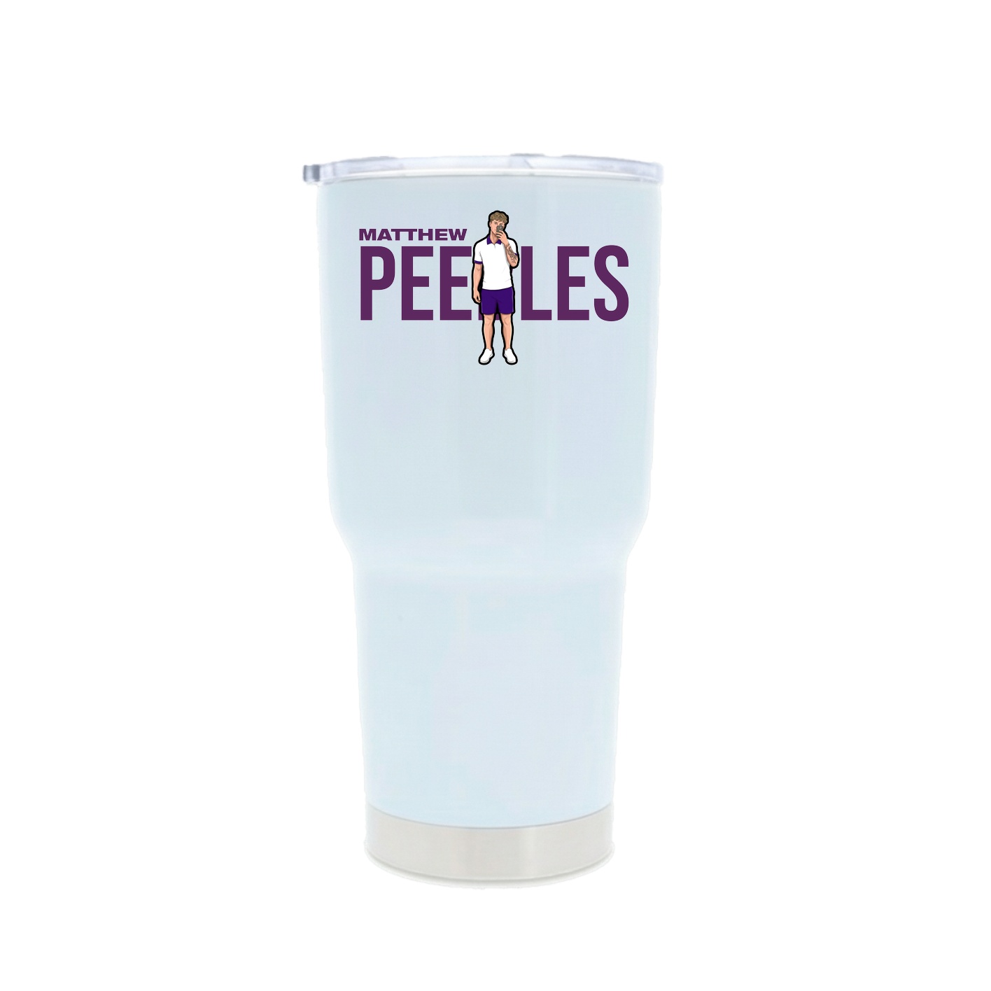 30oz Stainless Steel Tumbler — Player Name in White