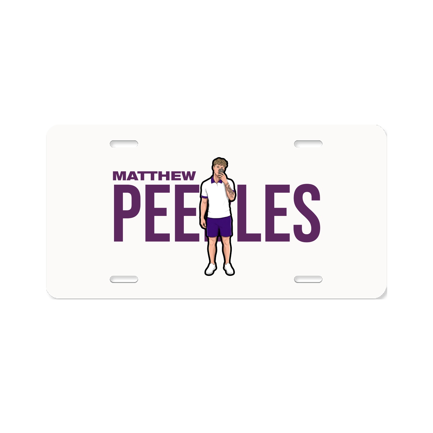 License Plate — Player Name in Classic