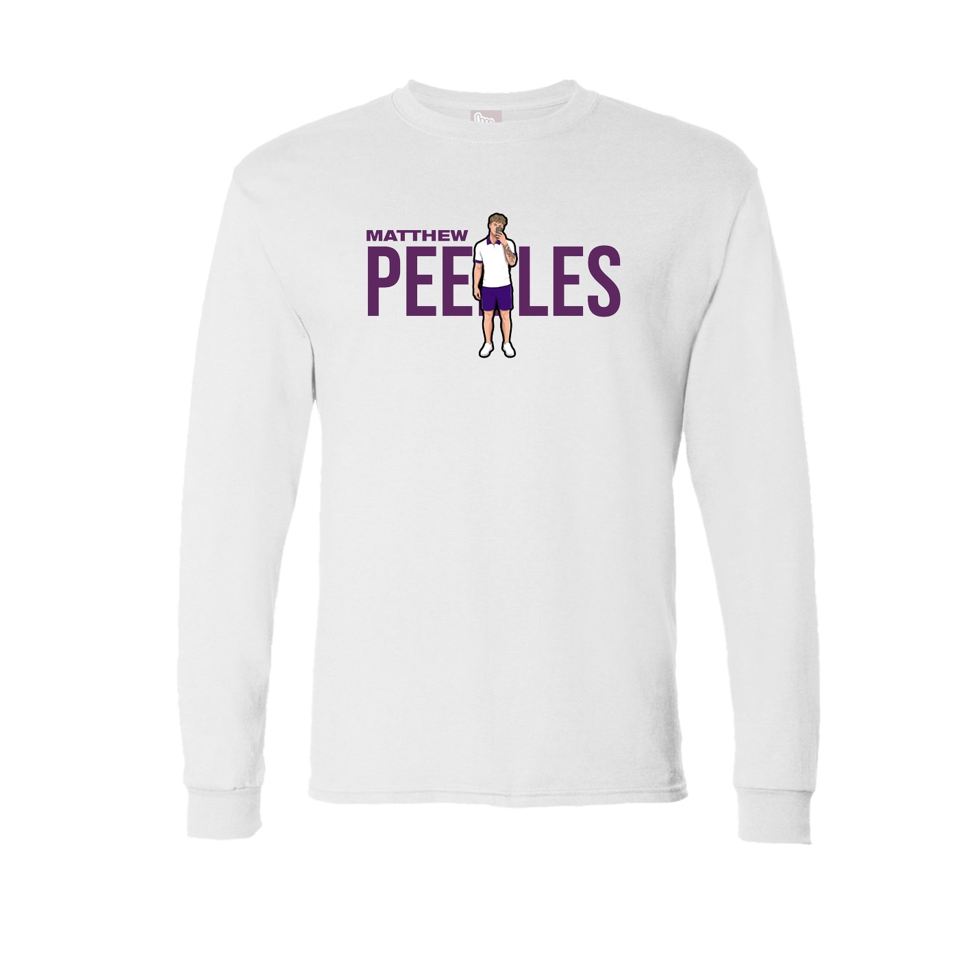 Long Sleeve Tee — Player Name in White
