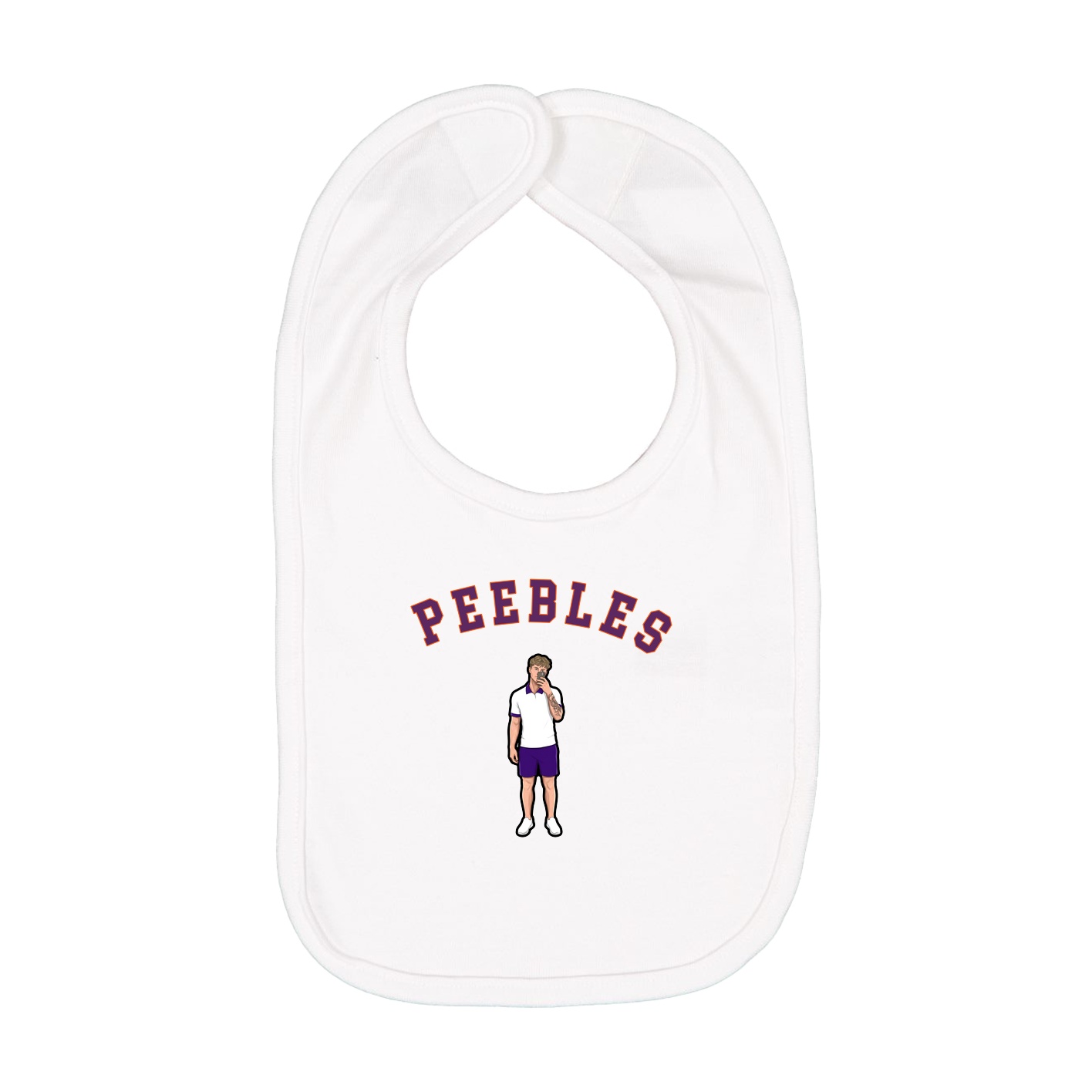 Infant Bib — Shirsey Arch in White