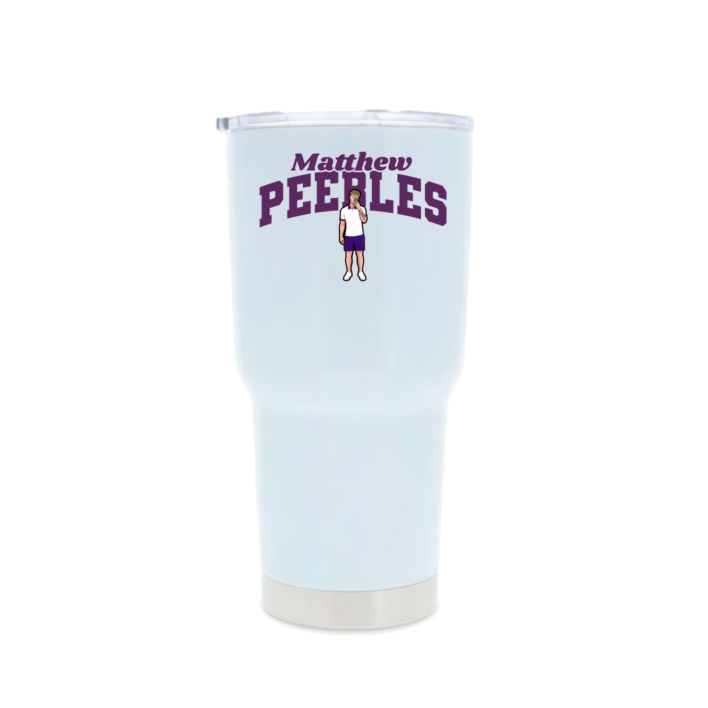 30oz Stainless Steel Tumbler — Signature Arch in White