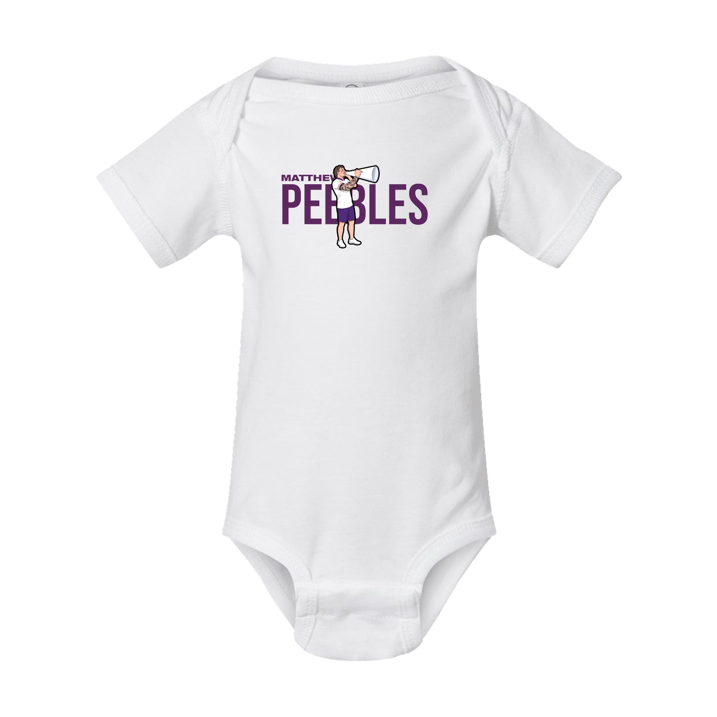 Baby Onesie — Player Name in White