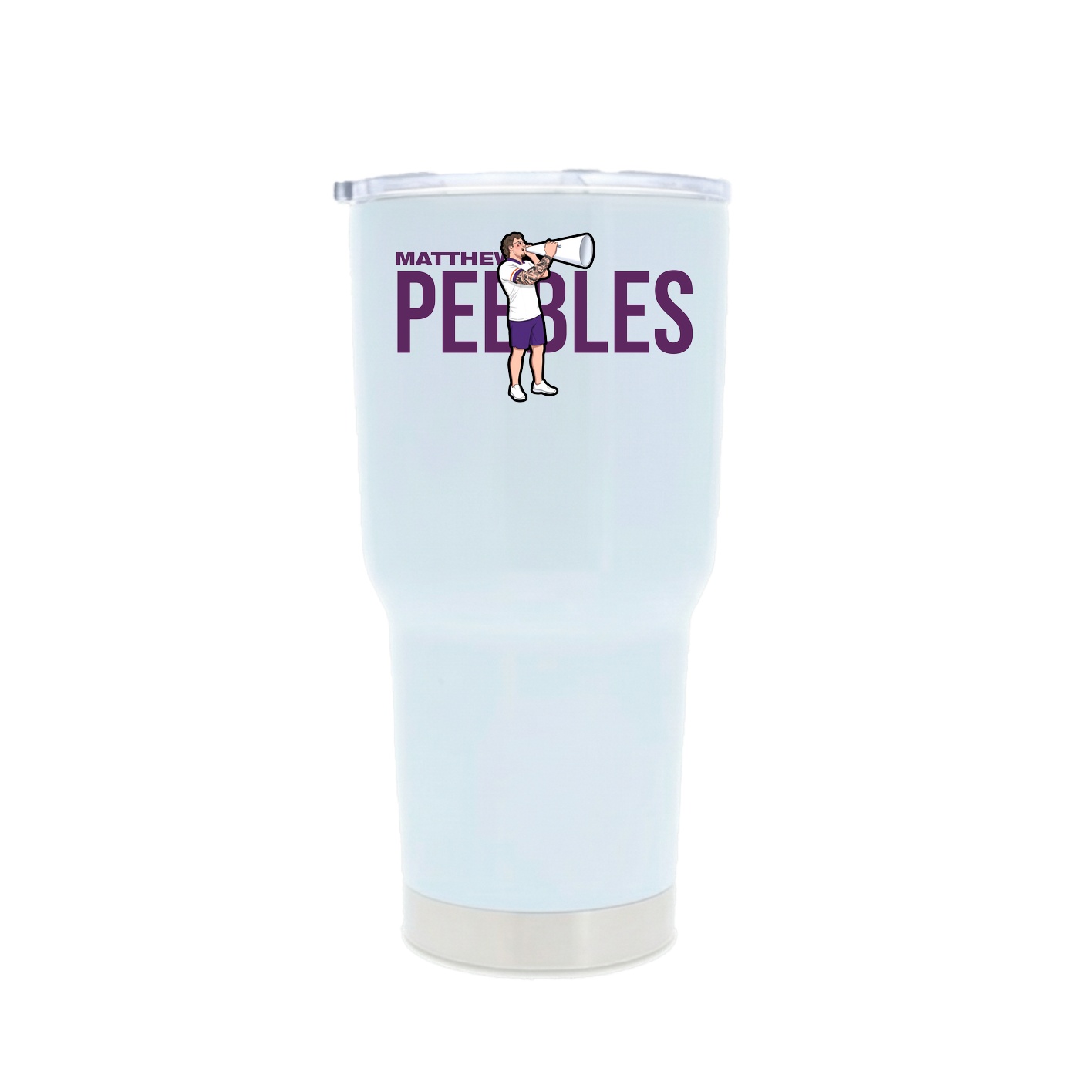 30oz Stainless Steel Tumbler — Player Name in White