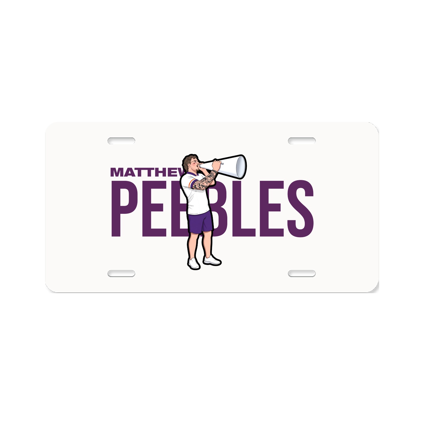 License Plate — Player Name in Classic