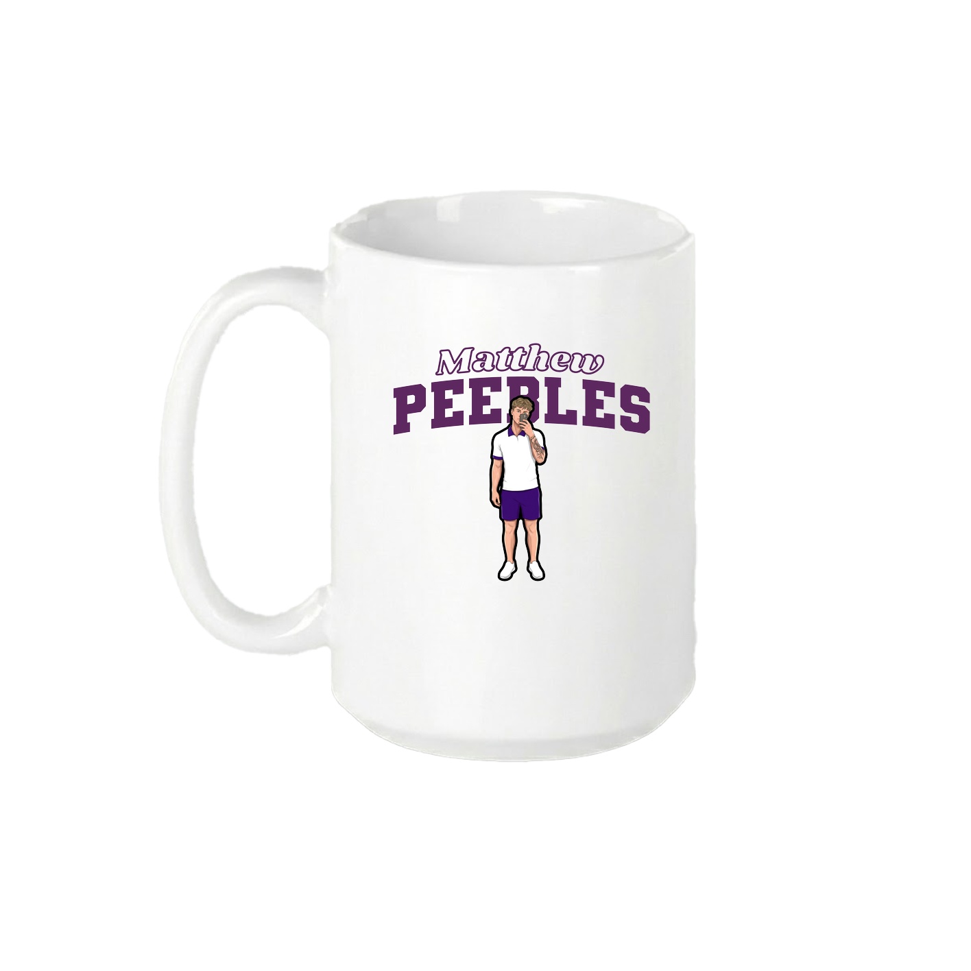 15oz Coffee Mug — Name Arch in White