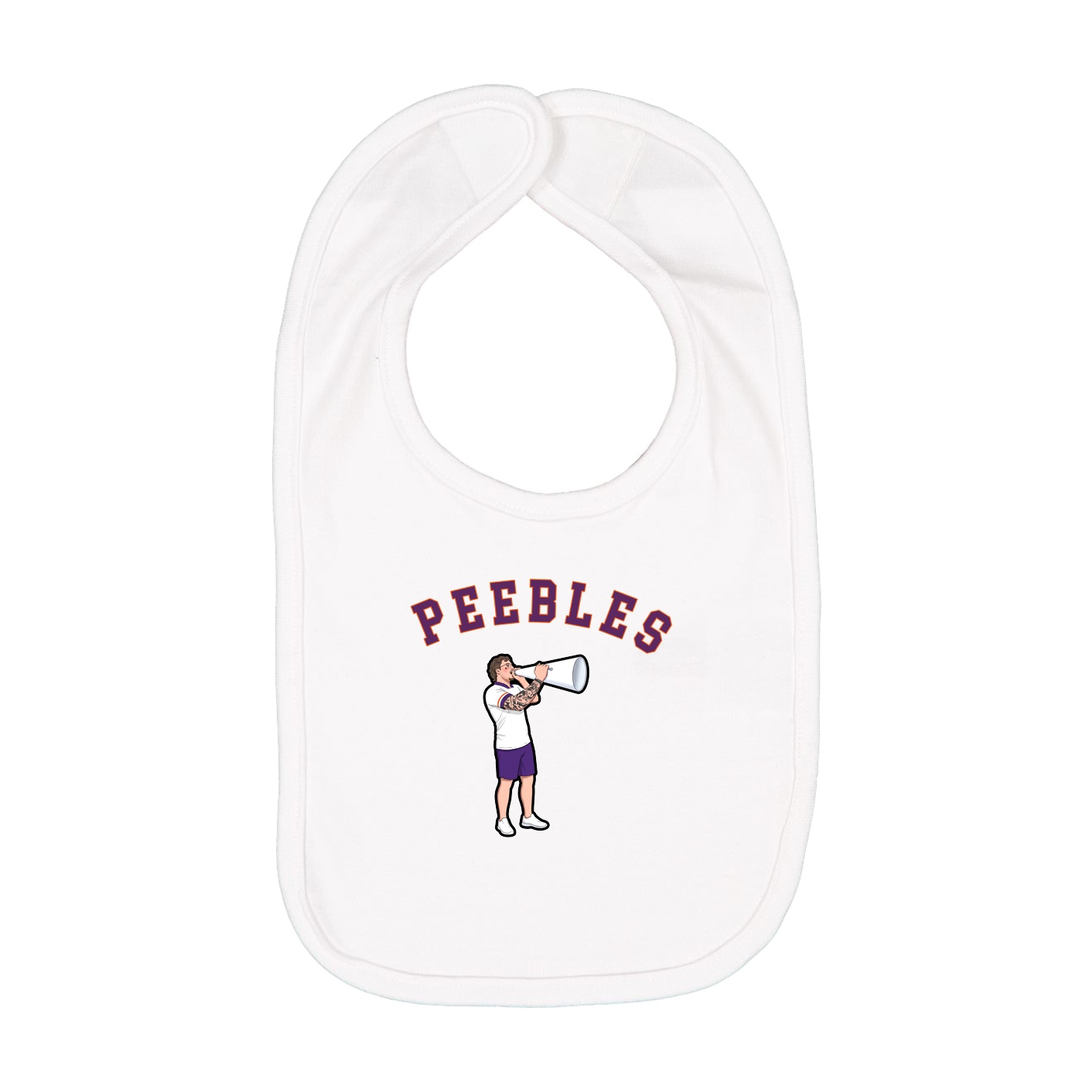 Infant Bib — Shirsey Arch in White
