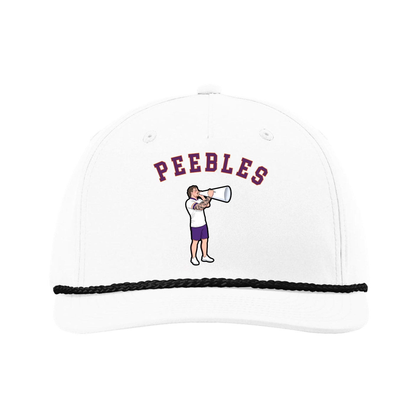 Five-Panel Classic Rope Cap — Shirsey Arch in White