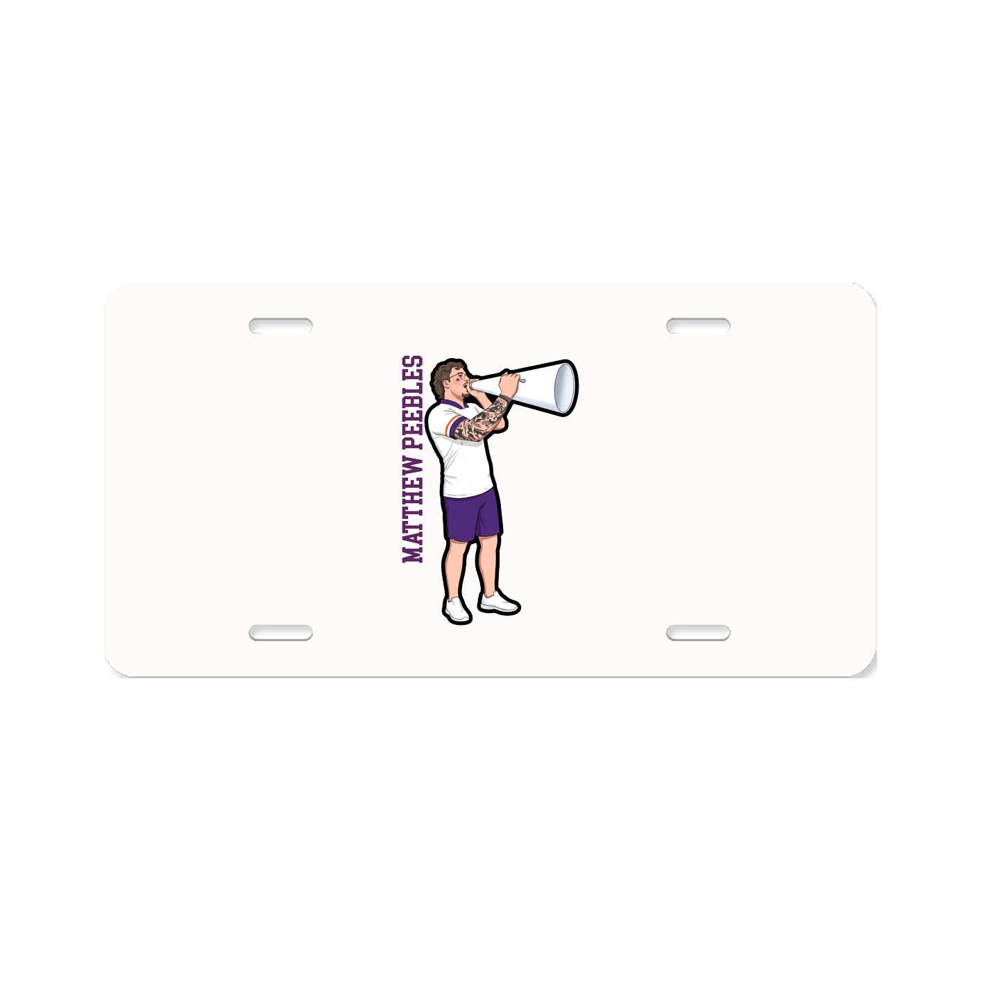 License Plate — Name Vertical in Classic