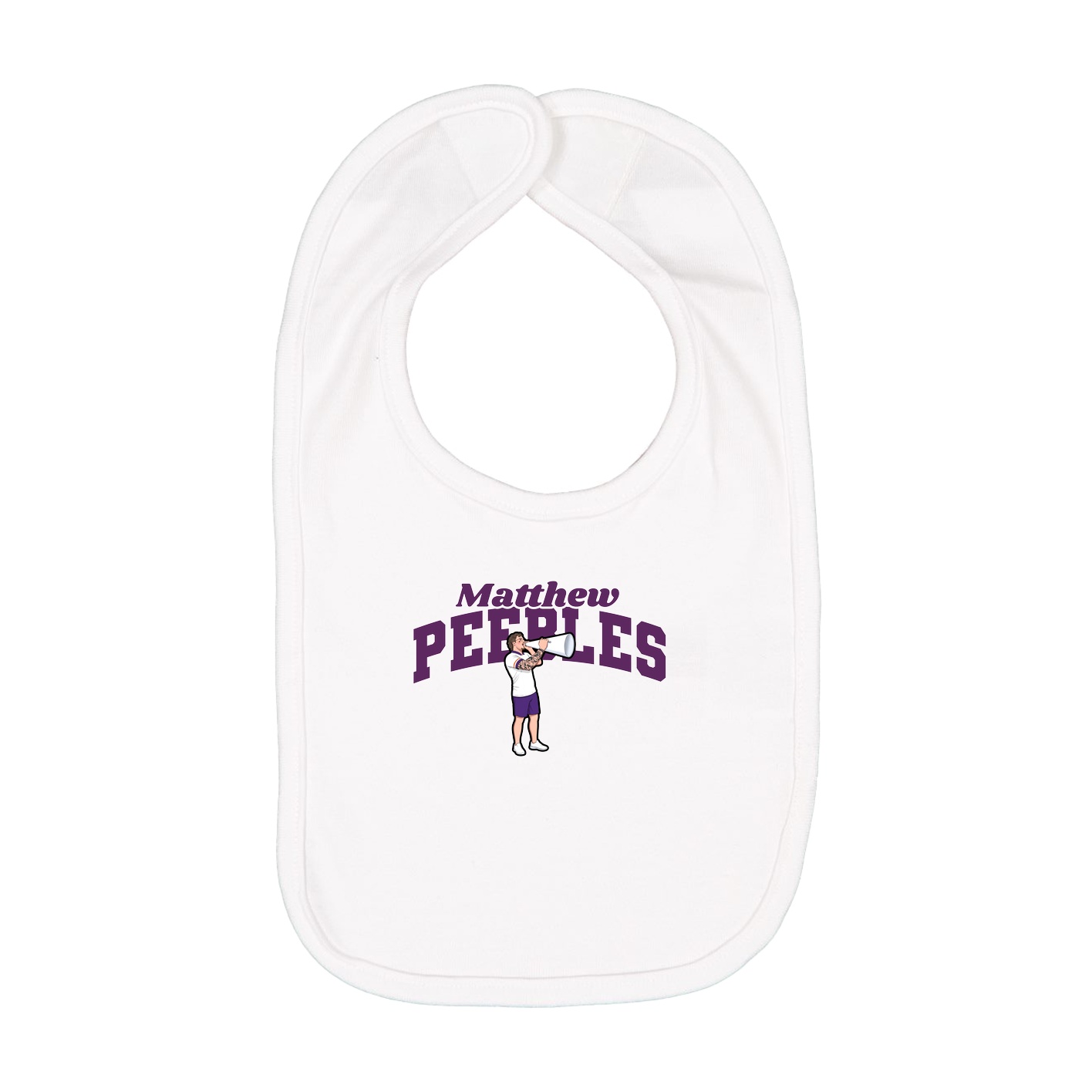Infant Bib — Signature Arch in White