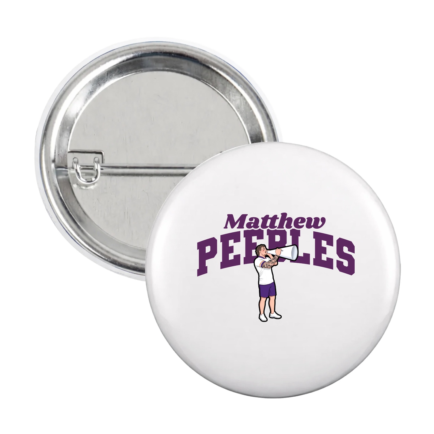 Game Day Button — Signature Arch in White