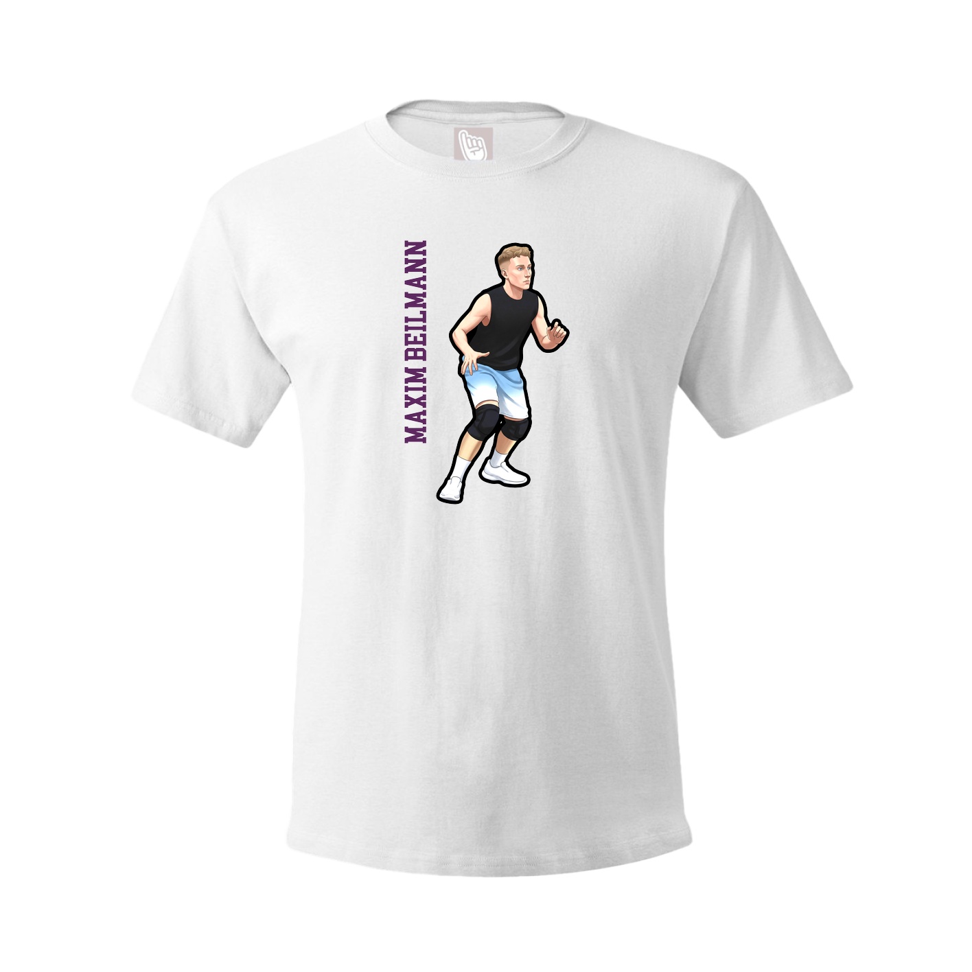 Tee — Name Vertical in White