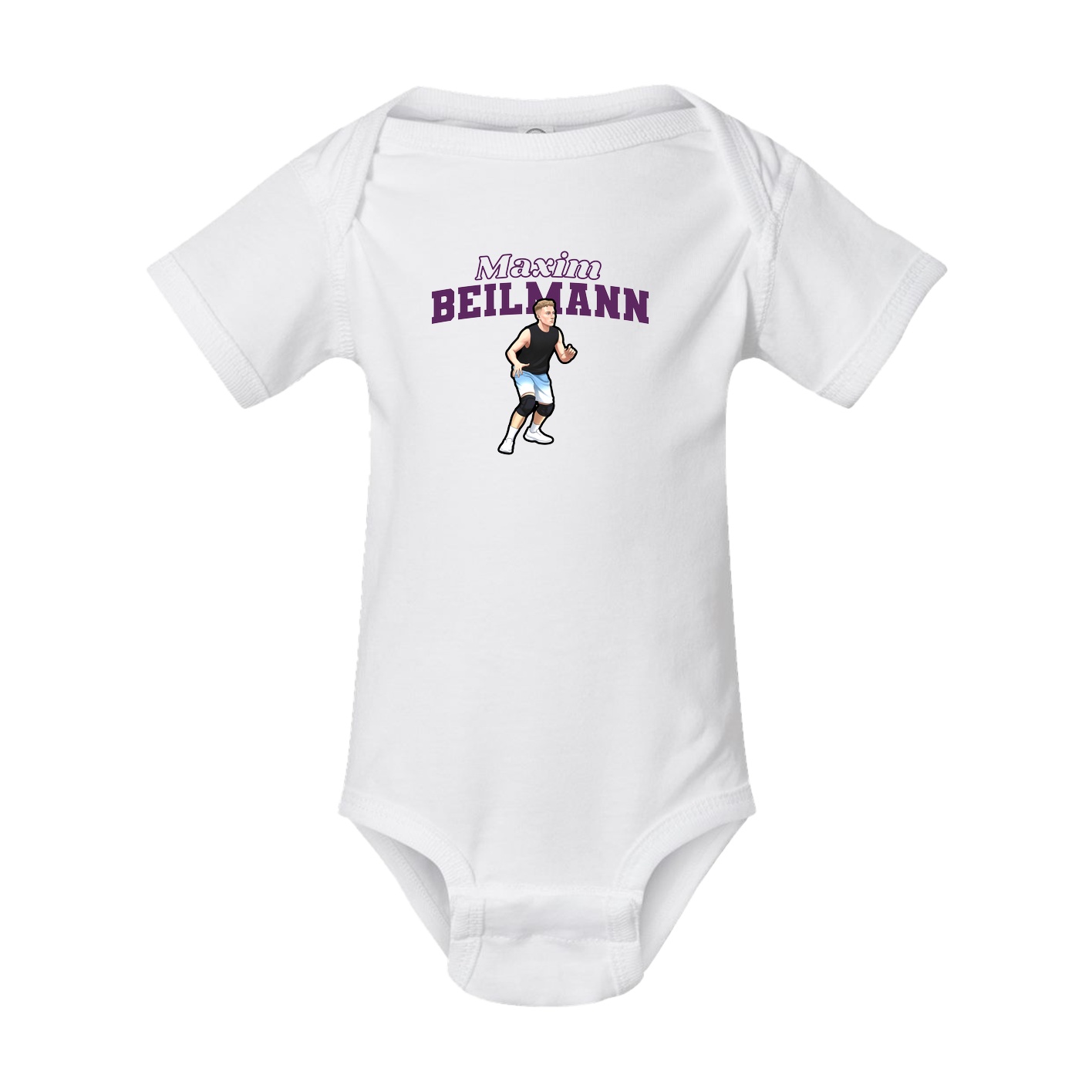 Baby Onesie — Name Arch in White