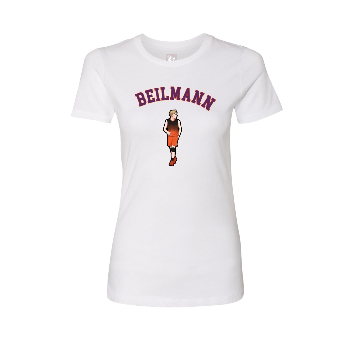 Fitted Women's Tee — Shirsey Arch in White