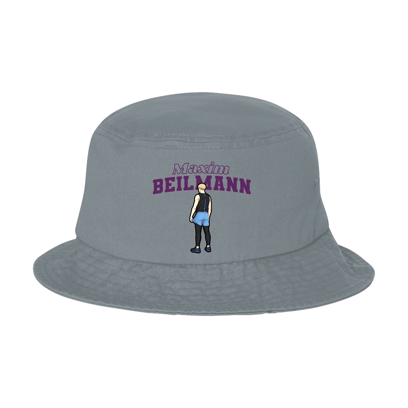Bucket Cap — Name Arch in Grey