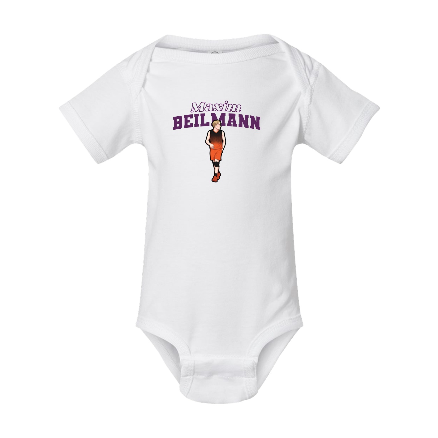 Baby Onesie — Name Arch in White