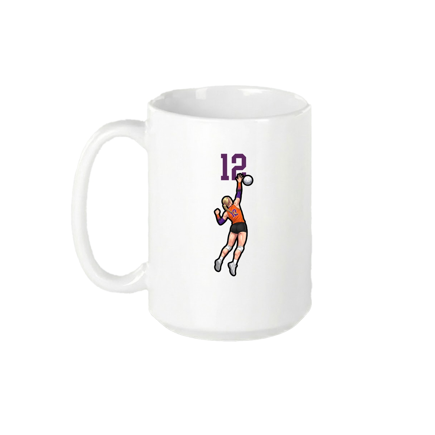 15oz Coffee Mug — Number Top in White