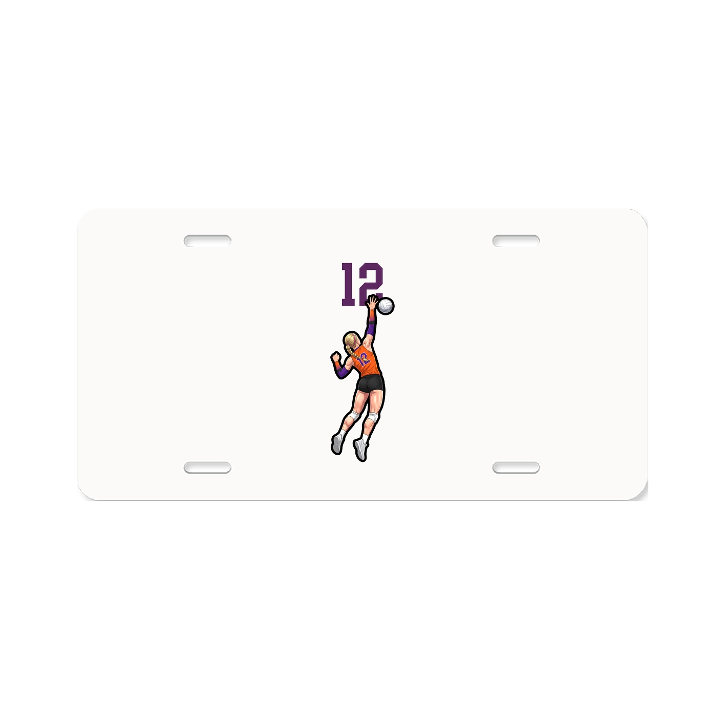 License Plate — Number Top in Classic