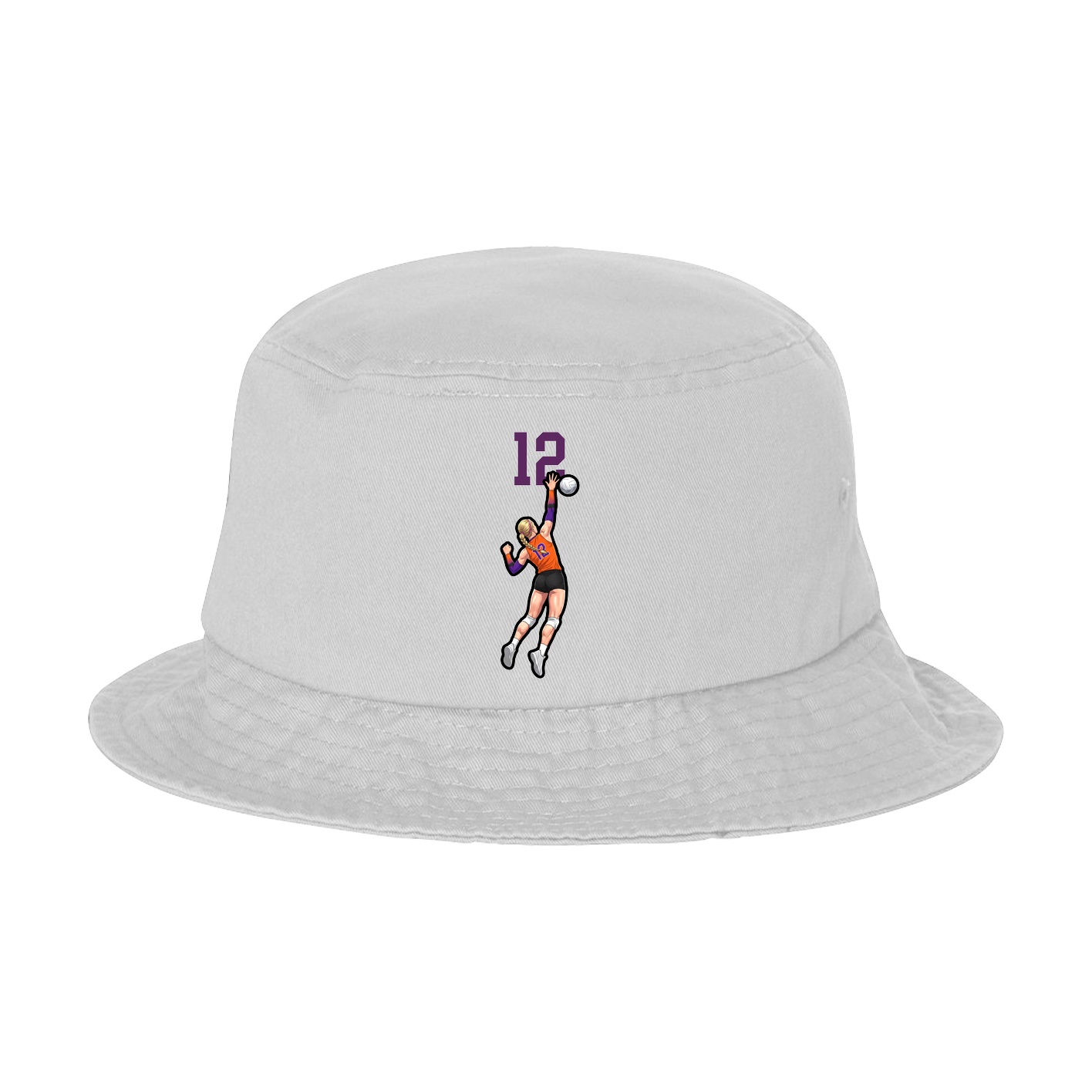Bucket Cap — Number Top in White