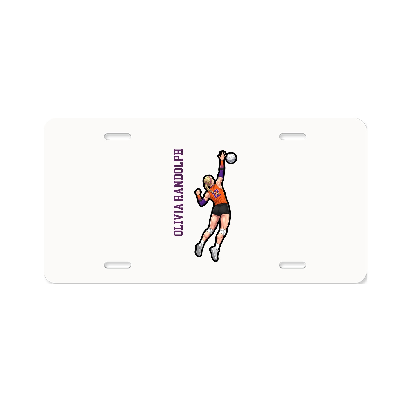 License Plate — Name Vertical in Classic