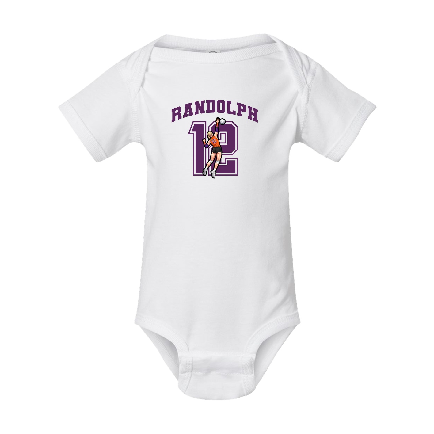 Baby Onesie — Number in White