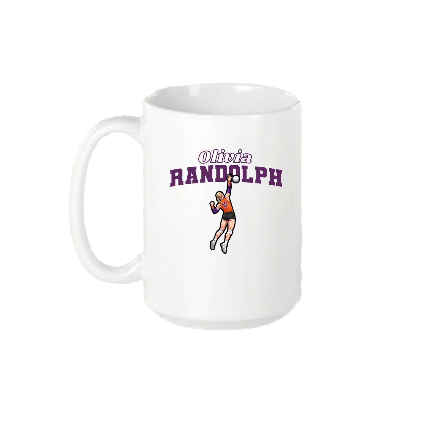 15oz Coffee Mug — Name Arch in White