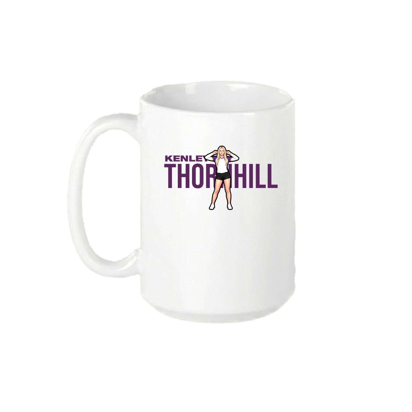 15oz Coffee Mug — Player Name in White