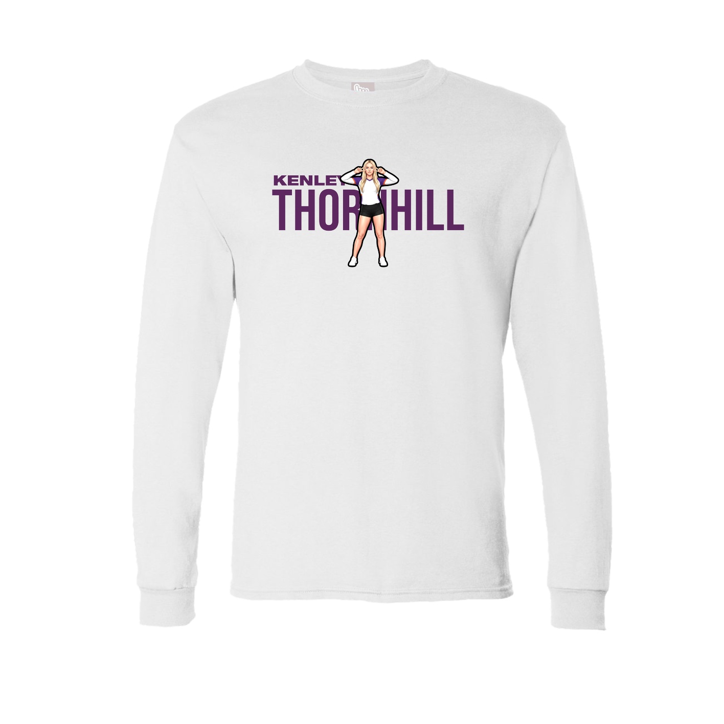 Long Sleeve Tee — Player Name in White