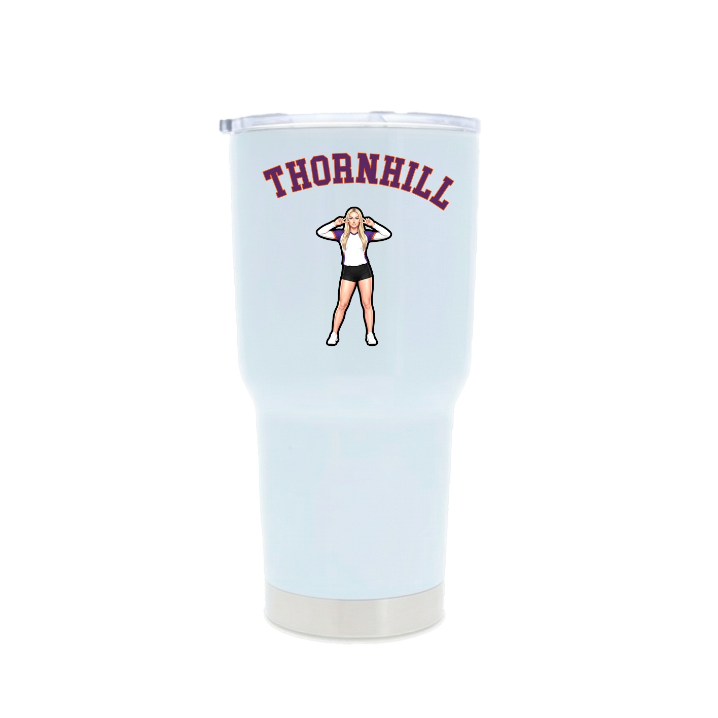 30oz Stainless Steel Tumbler — Shirsey Arch in White