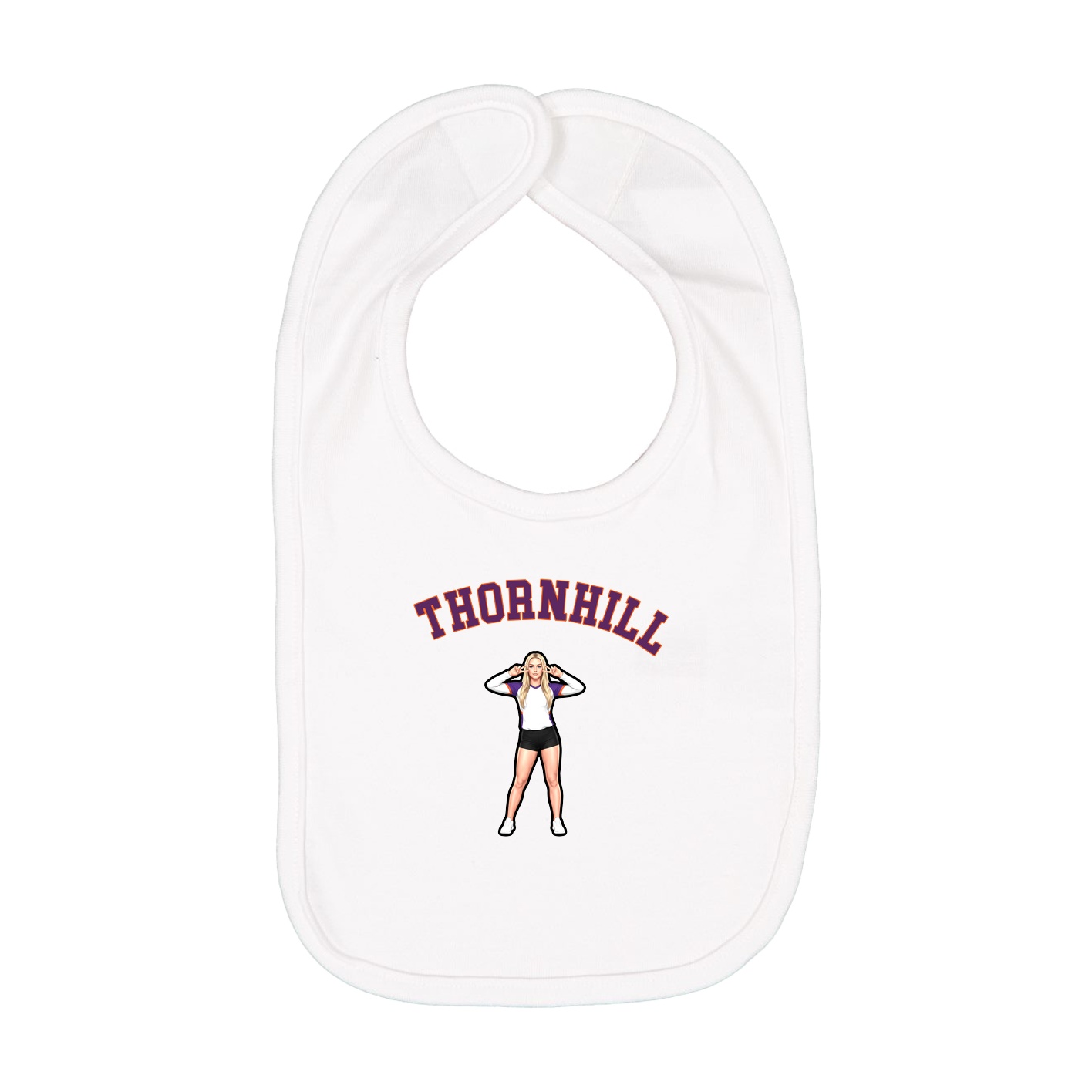 Infant Bib — Shirsey Arch in White