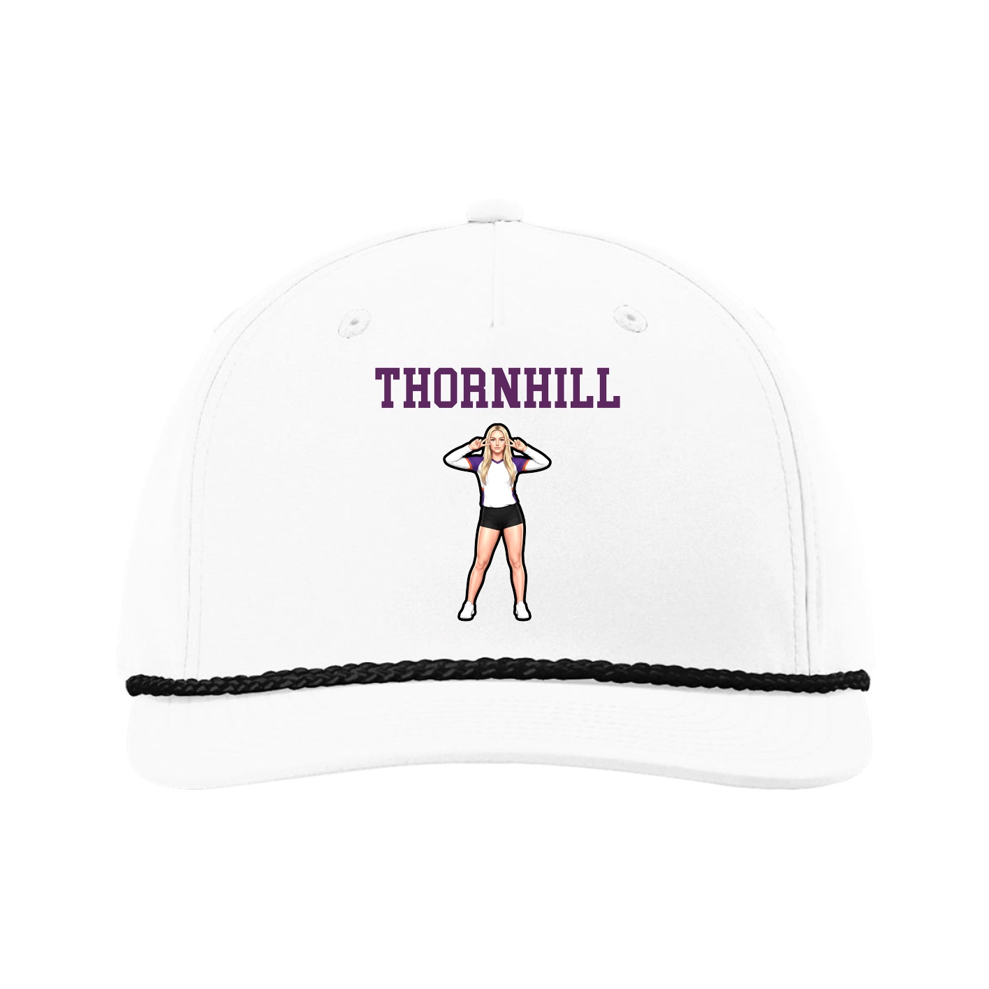 Five-Panel Classic Rope Cap — Shirsey in White