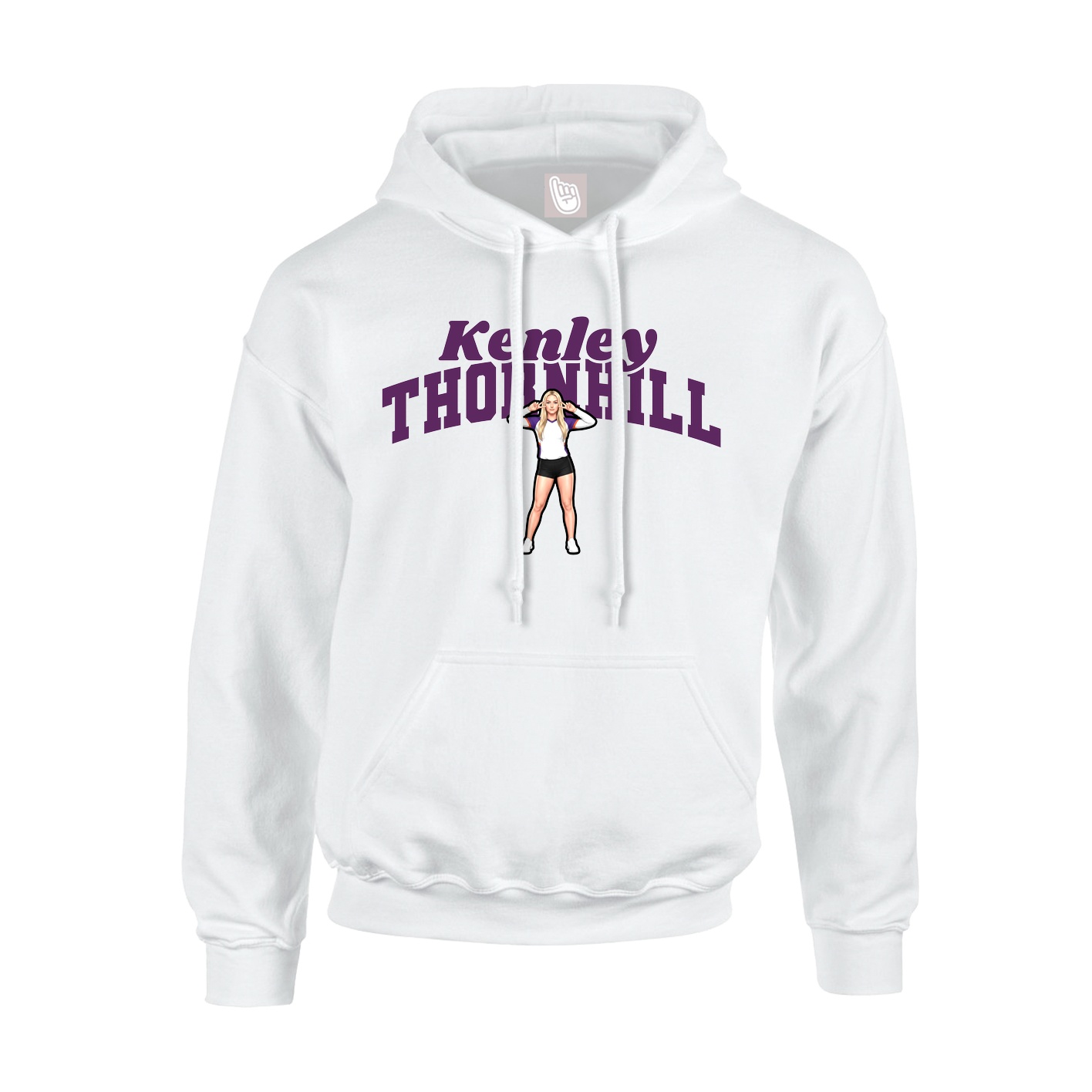 Hoodie — Signature Arch in White