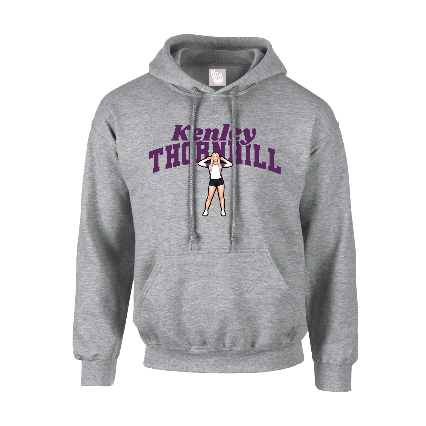 Youth Hoodie — Signature Arch in Grey